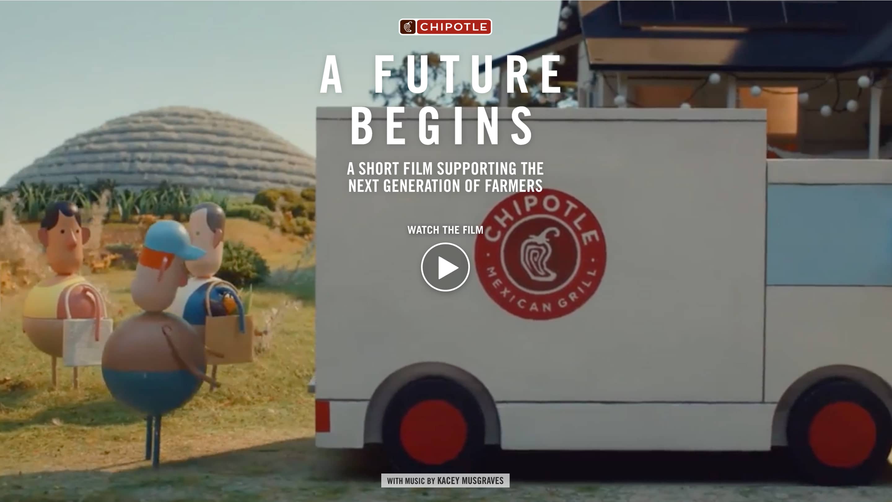 Screenshot of Chipotle homepage